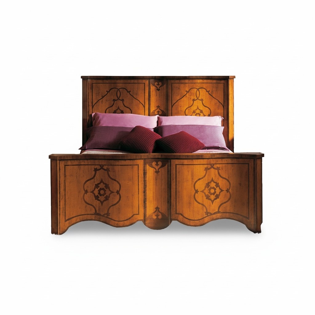 Bett Braun Schlafzimmer Möbel Holz Design 160x200cm Polster Hotelbetten Textil