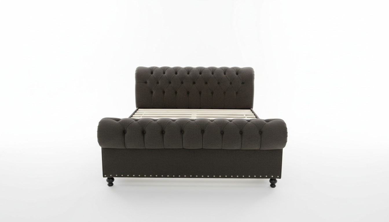 Bett Chesterfield Design Luxus Hotel Betten 180x200cm Schlaf Zimmer Leder
