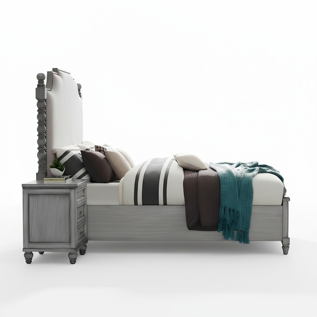 Bett Design Luxus Stoff Betten Leder Modernes Schlafzimmer 180x200cm Hochwertig