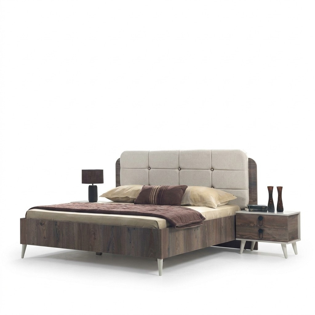 Bett Doppelbett Schlafzimmer Design Betten Moderne Polster Holz