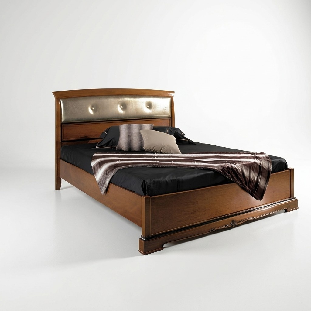 Bett Doppelbett Vaccari cav giovanni Massivholz Schlafzimmer Design Möbel