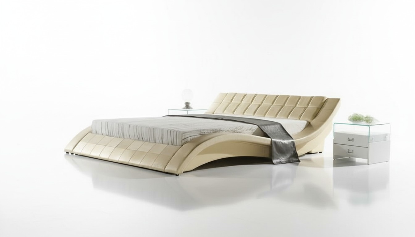 Bett Gold Schlafzimmer JV Möbel Liegefläche 180x200 Schlafzimmer Kunstleder