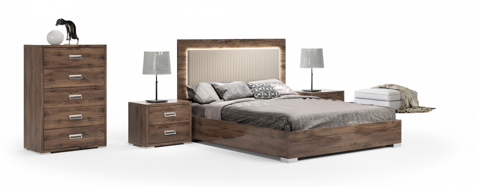 Bett Hotel Betten Polsterbett Doppelbett Holz Bettrahmen 160x200 Schlafzimmer