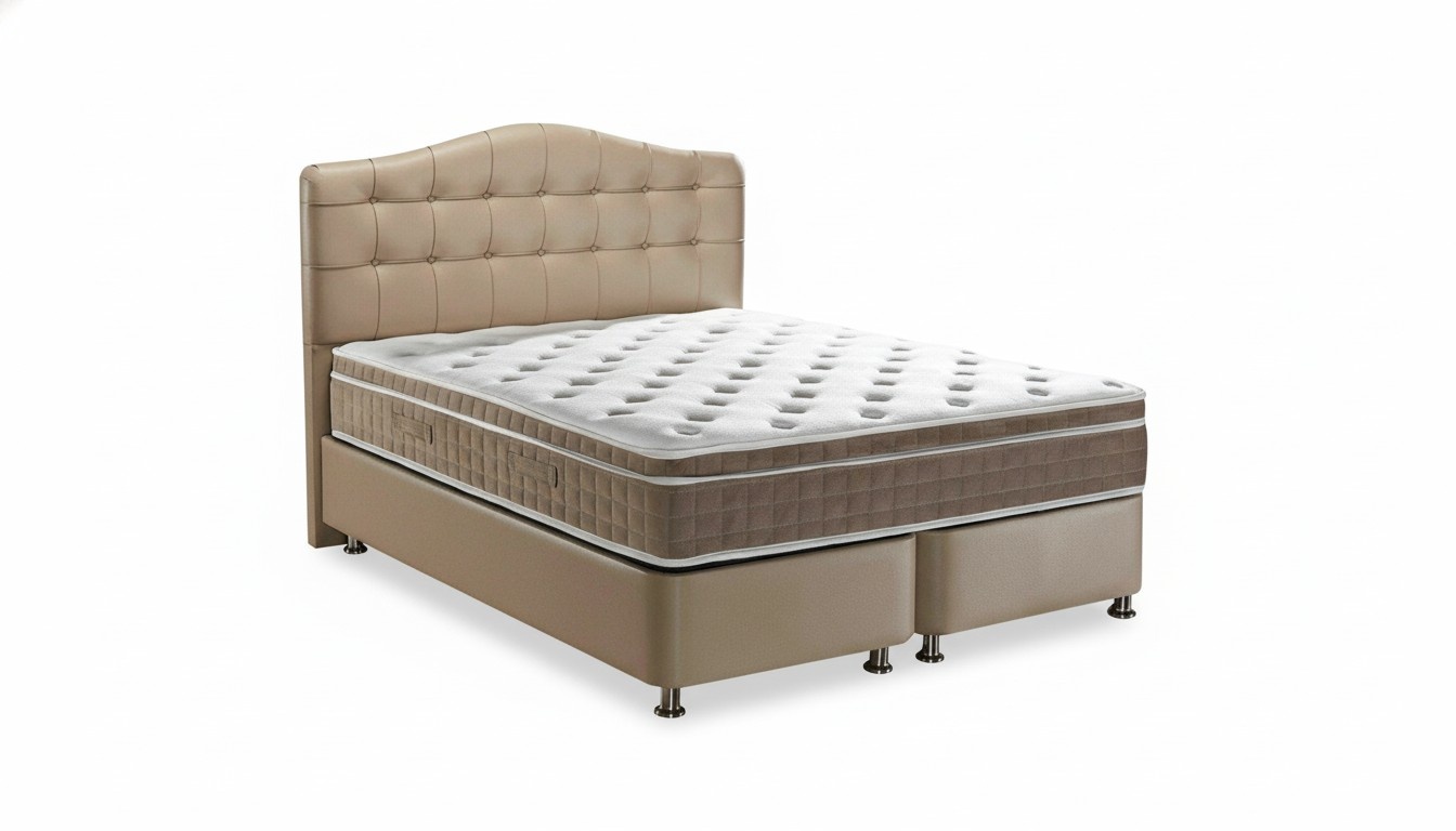 Bett Leder 2x Nachttisch 3 tlg. Schlafzimmer Set Möbel Modern Luxus Betten Neu