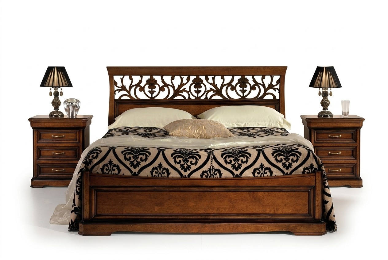 Bett Möbel Doppelbett Naturholz Schlafzimmer Möbel Design Betten Möbel Italien