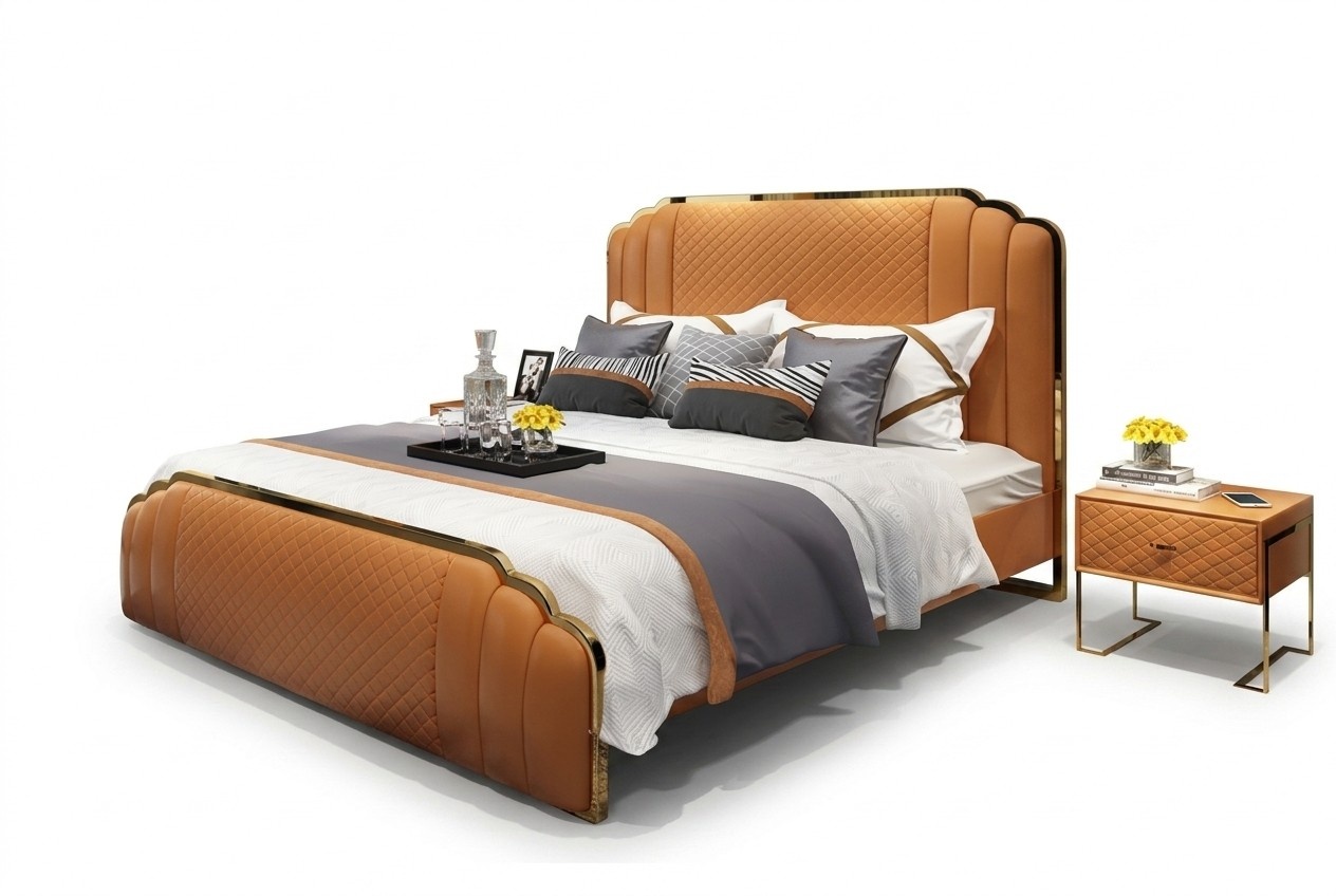 Bett Polster Design Luxus Doppel Hotel Betten Ehe Schlaf Zimmer Neu