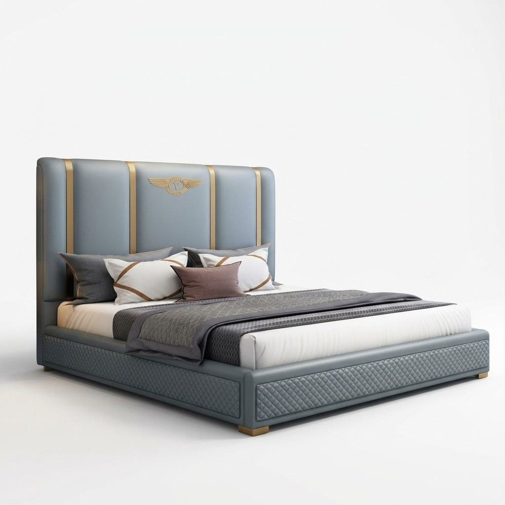 Bett Polster Design Luxus Metall Doppel Hotel Betten Ehe Schlaf Zimmer