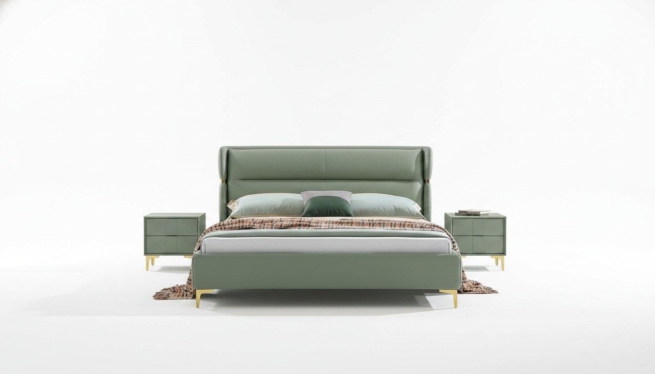 Bett Polster Design Luxus Doppel Hotel Betten Ehe Schlaf Zimmer Leder
