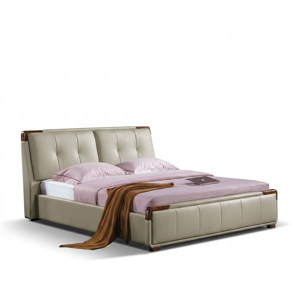 Bett Polster Design Luxus Doppel Hotel Betten Schlaf Zimmer Lederu.