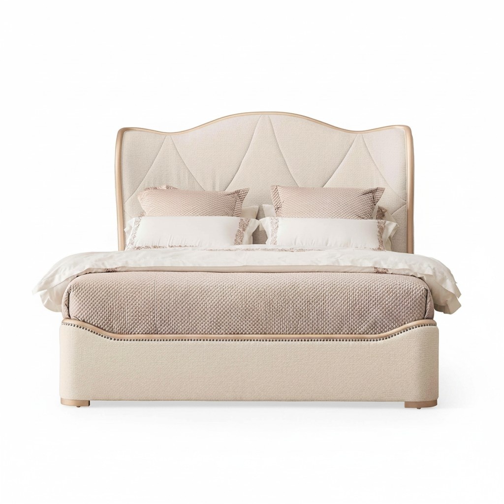 Bett Polster Design Luxus Doppel Hotel Betten Schlaf Zimmer Holz Neu