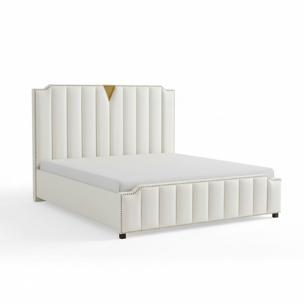 Bett Polster Design Luxus Doppel Hotel Ehe Schlaf Zimmer Leder 180x200cm