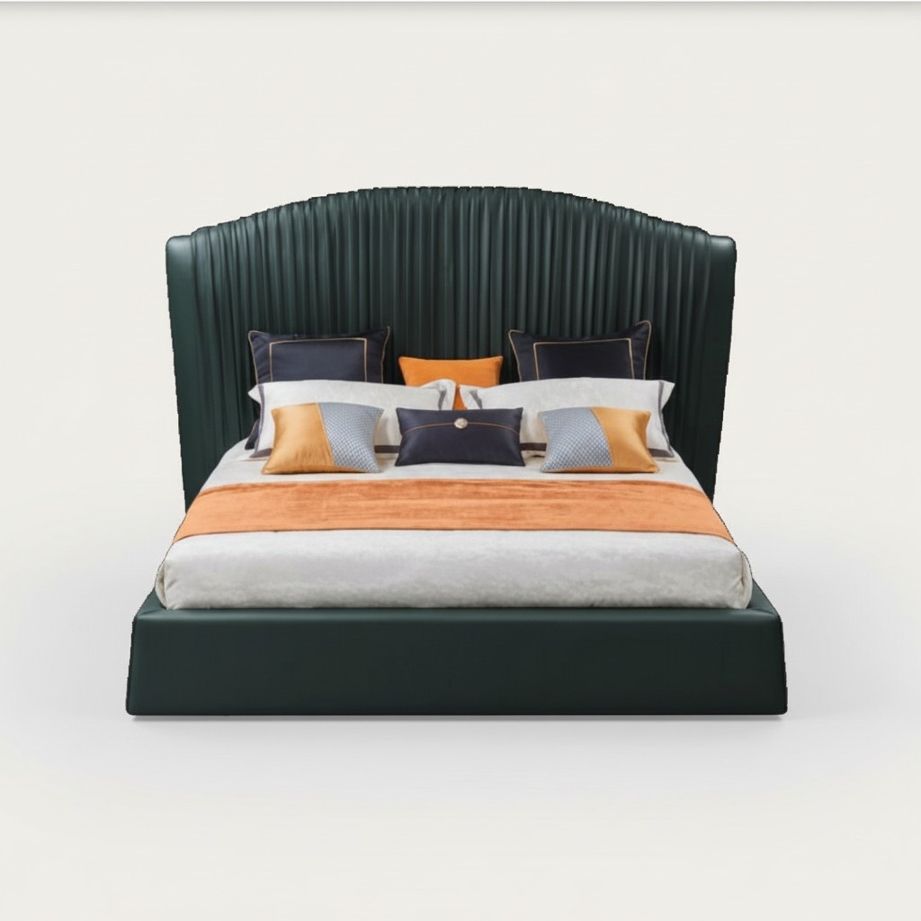 Bett Polster Design Luxus Doppel Betten Beige 180x200 Schlaf Zimmer