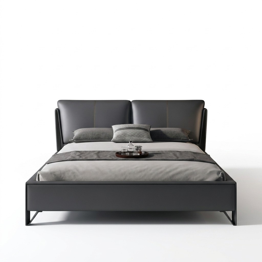 Bett Polster Design Luxus Doppel Hotel Betten Schlaf Zimmer Leder 180x200cm