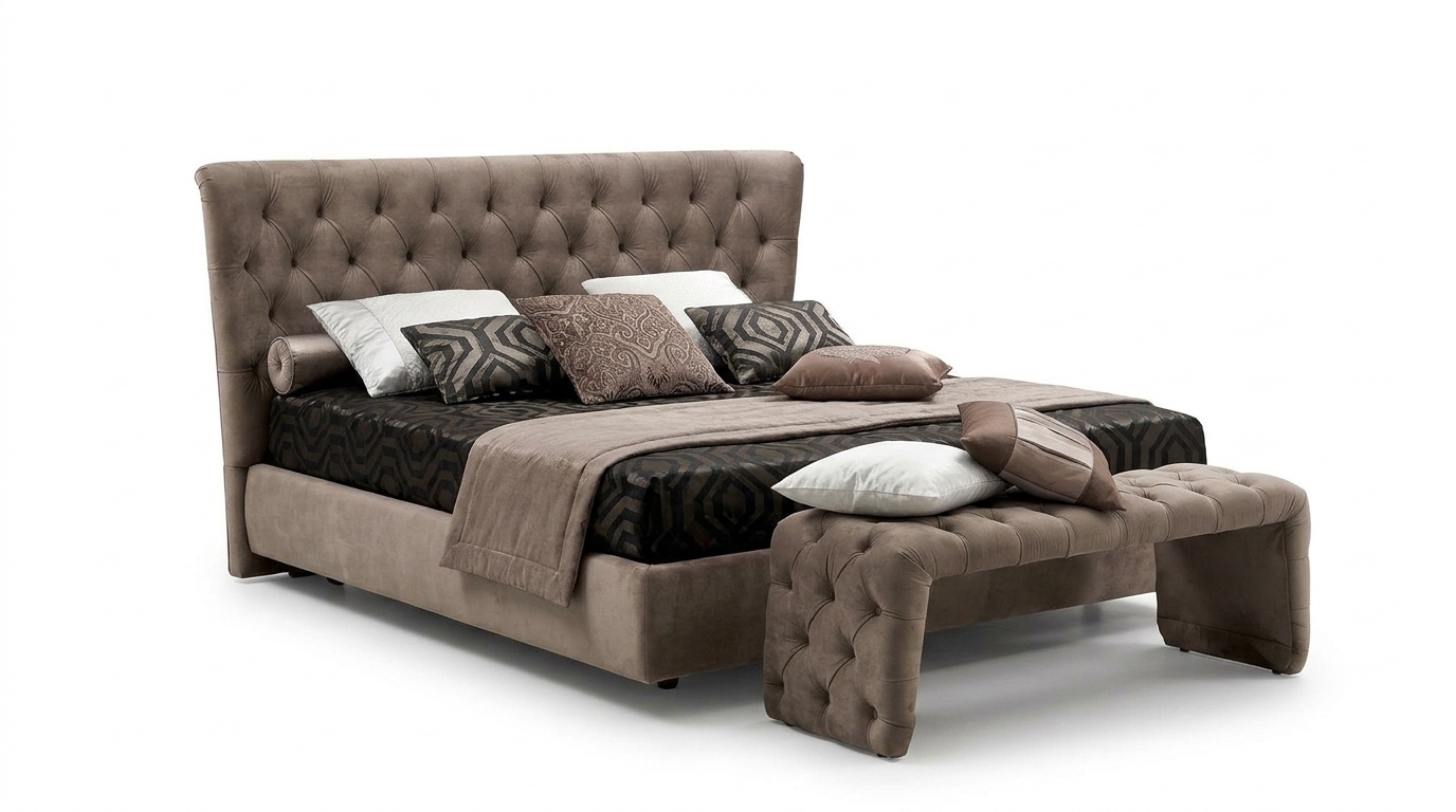 Bett Polster Design Luxus Doppel Hotel Betten Schlaf Zimmer Chesterfield