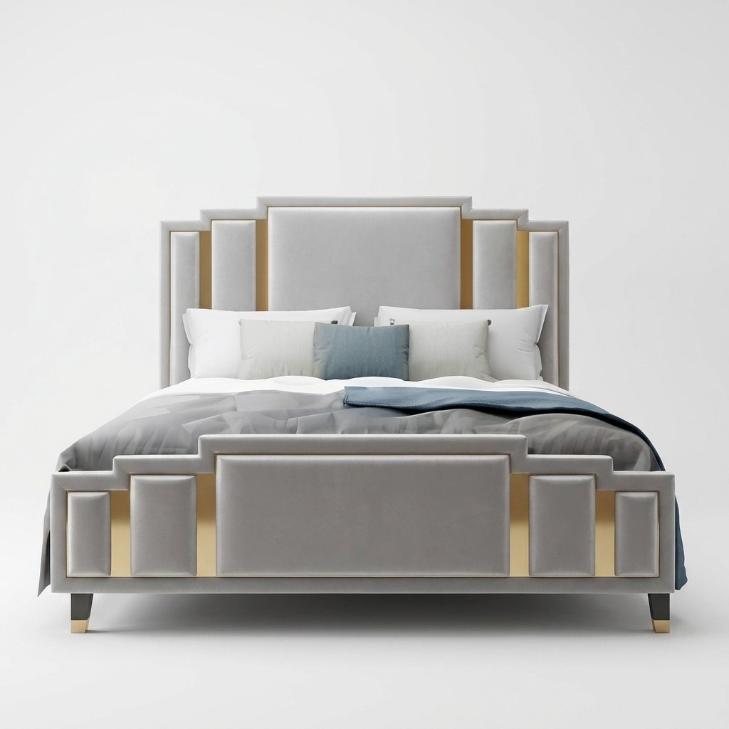 Bett Polster Design Luxus Metall Doppel Hotel Betten Ehe Schlaf Zimmer