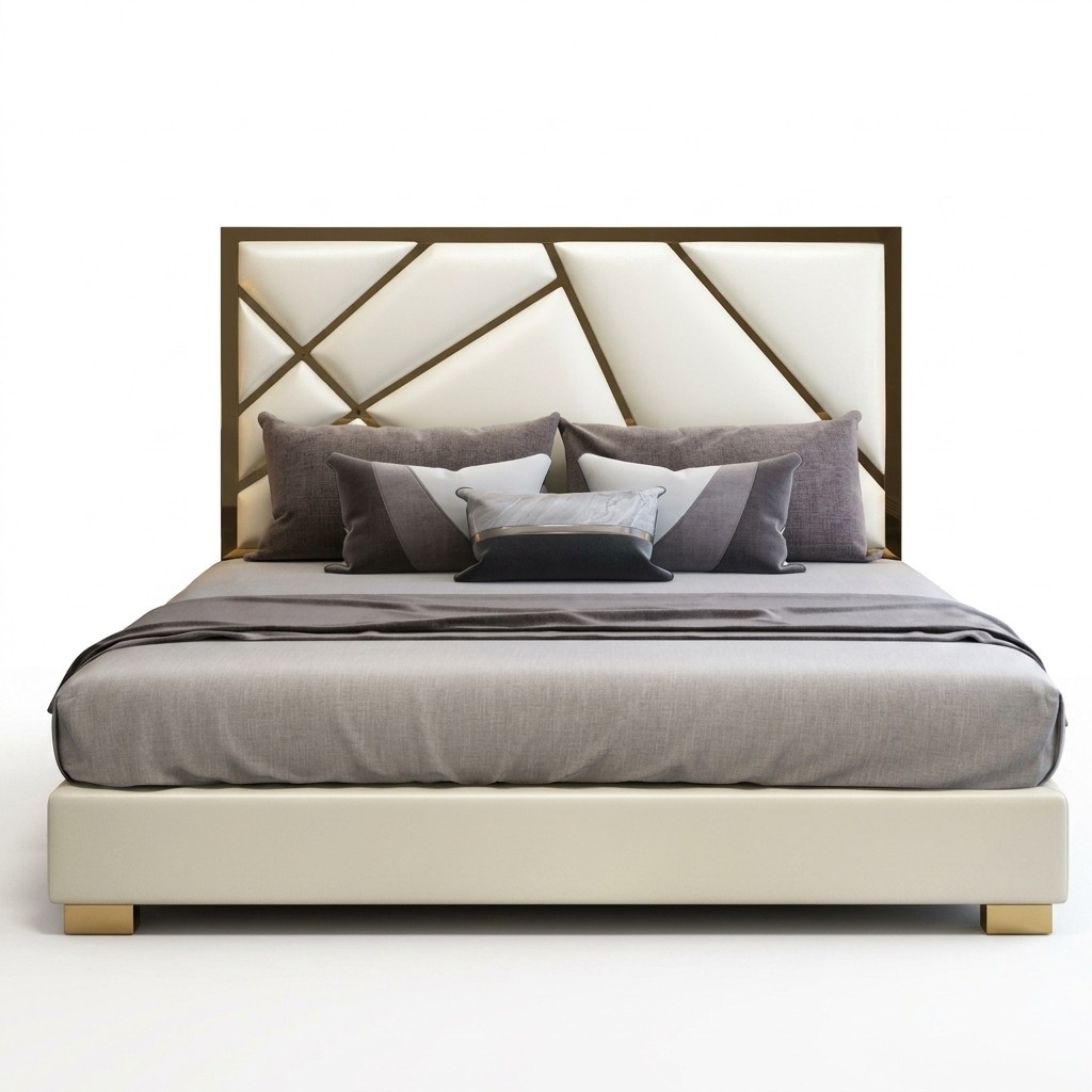 Bett Polster Design Luxus Doppel Hotel Betten Schlaf Zimmer Leder Neu