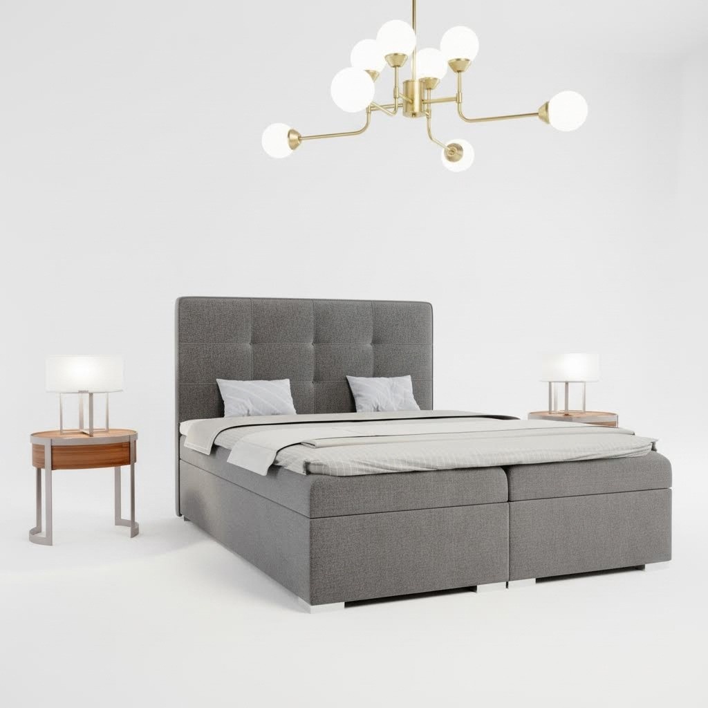 Bett Schlafzimmer Luxus Textil Möbel Polstermöbel Stil Boxspringbett