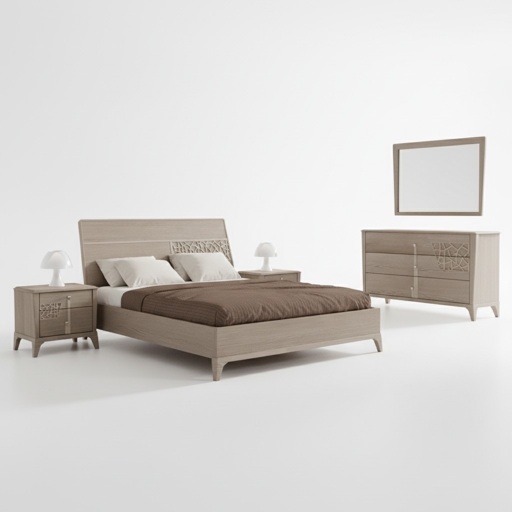 Bett Schlafzimmer Sets Designer Luxus Komplettes 2x Nachttische 3 tlg.