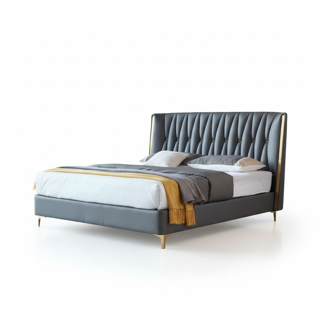 Bett Schwarz Designer Jugendliche Luxus Komplett Doppelbett Schlafzimmer Neu