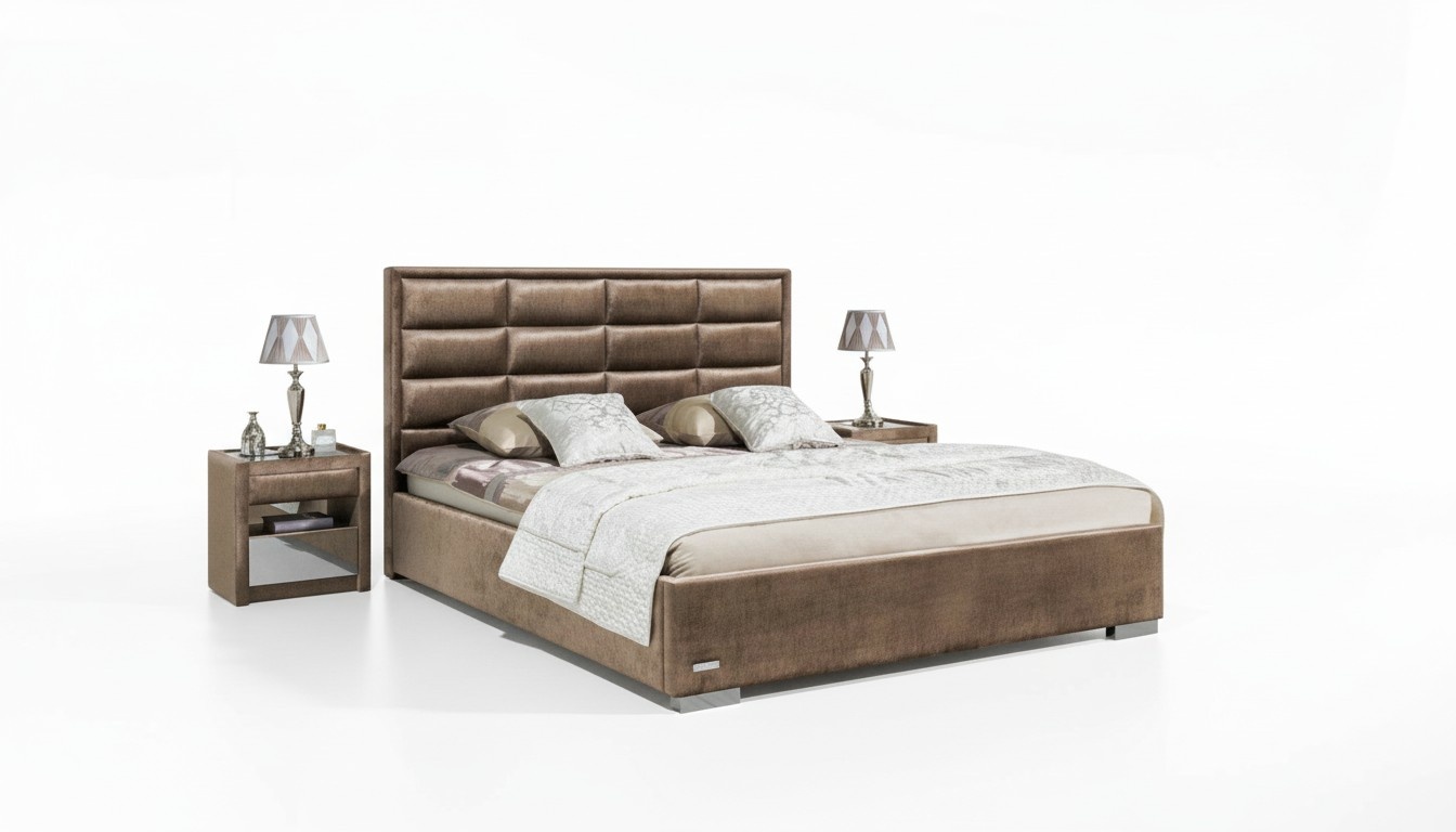 Bett Textil Schlafzimmer Design Möbel Moderne Luxus Betten Polster Gestell Neu