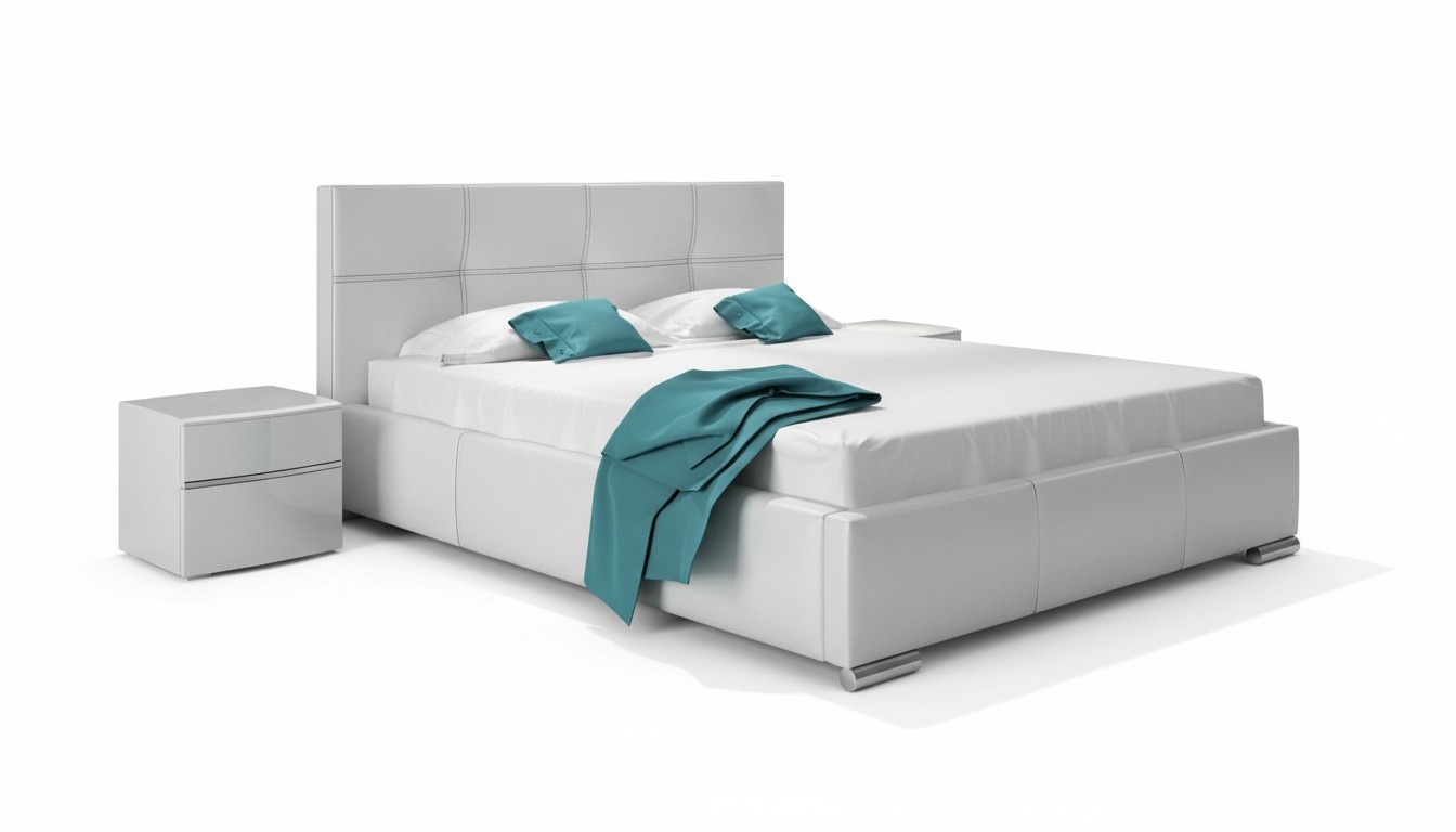 Bettrahmen Design Doppel Hotel Modern Bett Schlafzimmer Betten Weiß Neu