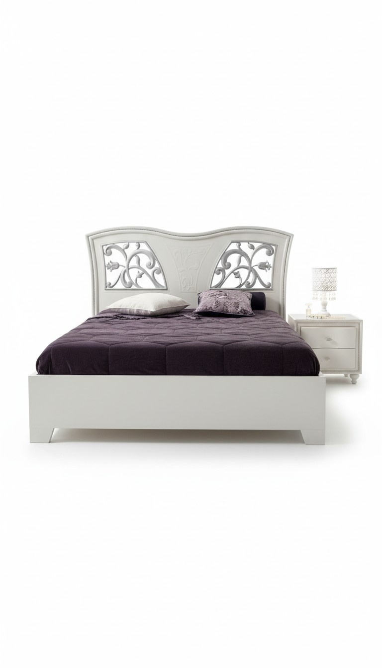 Bettrahmen Holz Doppel Schlafzimmer Weiß Modern Doppelbett Möbel Bett Betten Neu