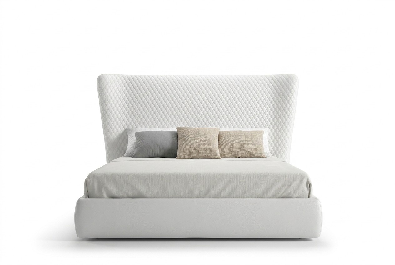 Bettrahmen Möbel Design Doppelbett Luxus Schlafzimmer Holz Kunstleder Bett Neu