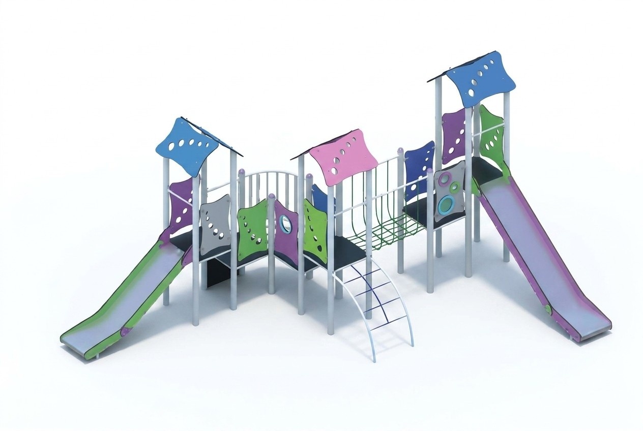 Bewegungsfläche Spielplatz Rutschbahn Klettergerüst Erlebnisplatz Aktivplatz