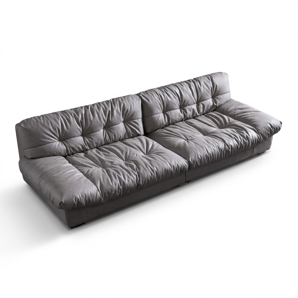 Big xxl Wohnzimmer Leder Modernes Design Sofa Couch 4 Sitzer Textil