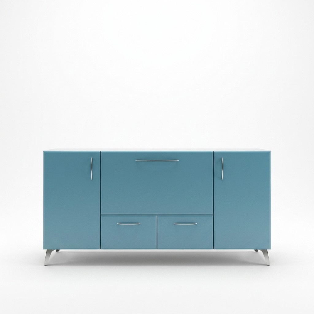 Blau Sideboard Luxus Wohnzimmer Wohnwände Einrichtung Kommoden