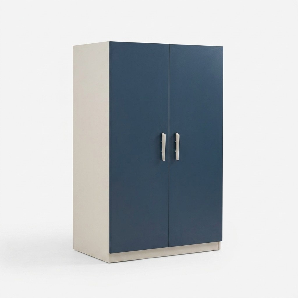 Blauer moderner Kleiderschrank aus Holz für Schlafzimmer