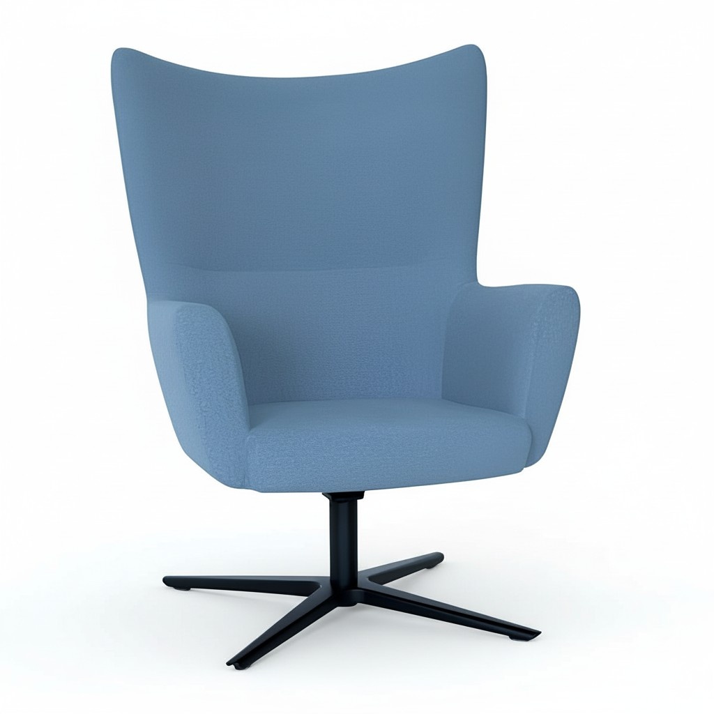 Blauer Sessel Ohrensessel Designer 1-Sitzer Moderner Cocktailsessel