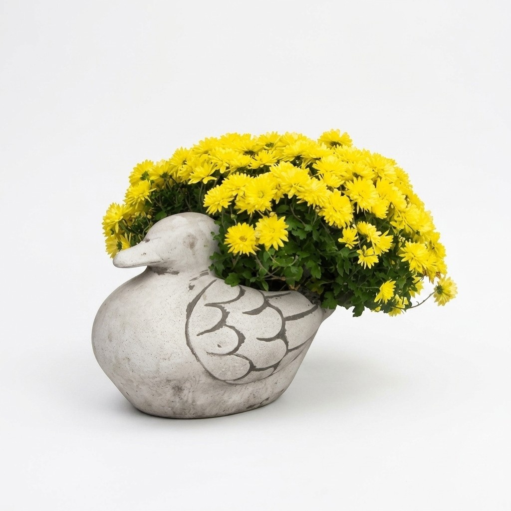 Blumenkübel Pflanz Kübel Dekoration Figur Blumentöpfe Garten Vasen Ente