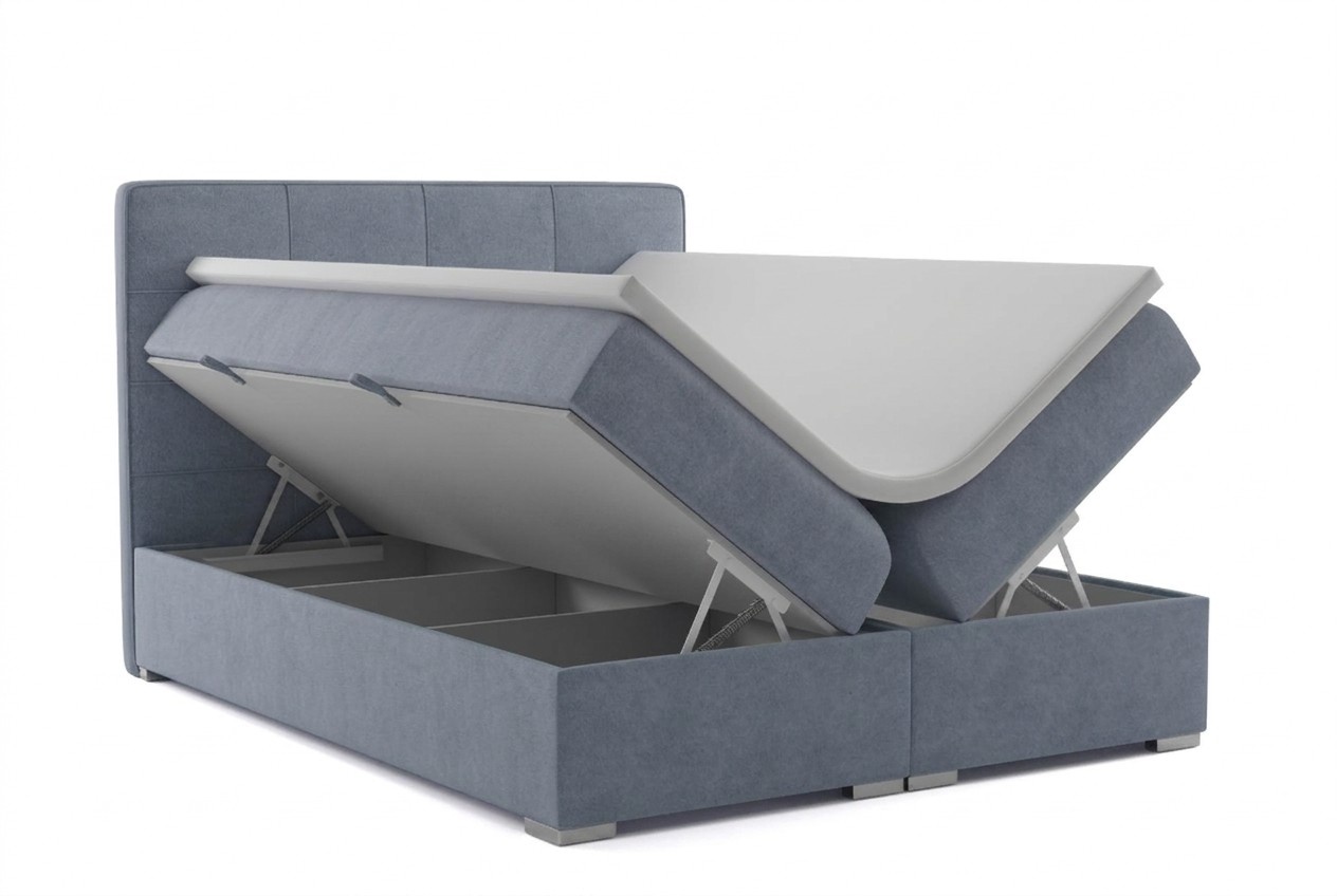 Boxspring Bett Hotel Doppel Textil Luxus Betten Polster Bettkasten Funktion Neu