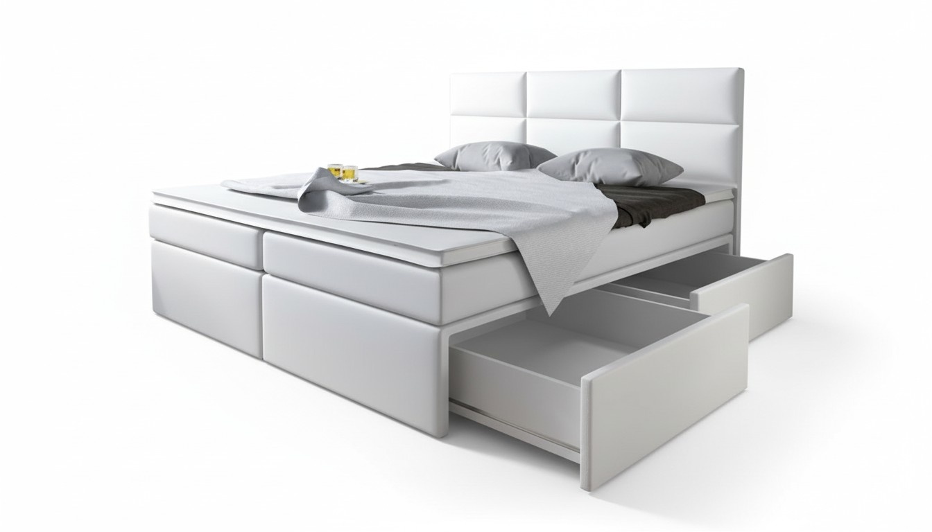 Boxspring Betten Bett Polster Kunstleder Designer Hotel Doppel Luxus Design Neu
