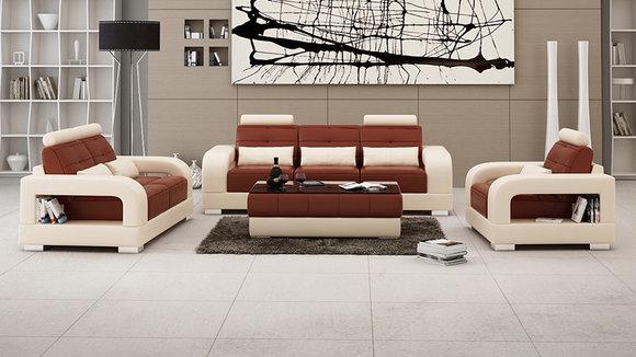 Braun Leder Sofagarnitur - Modernes Design