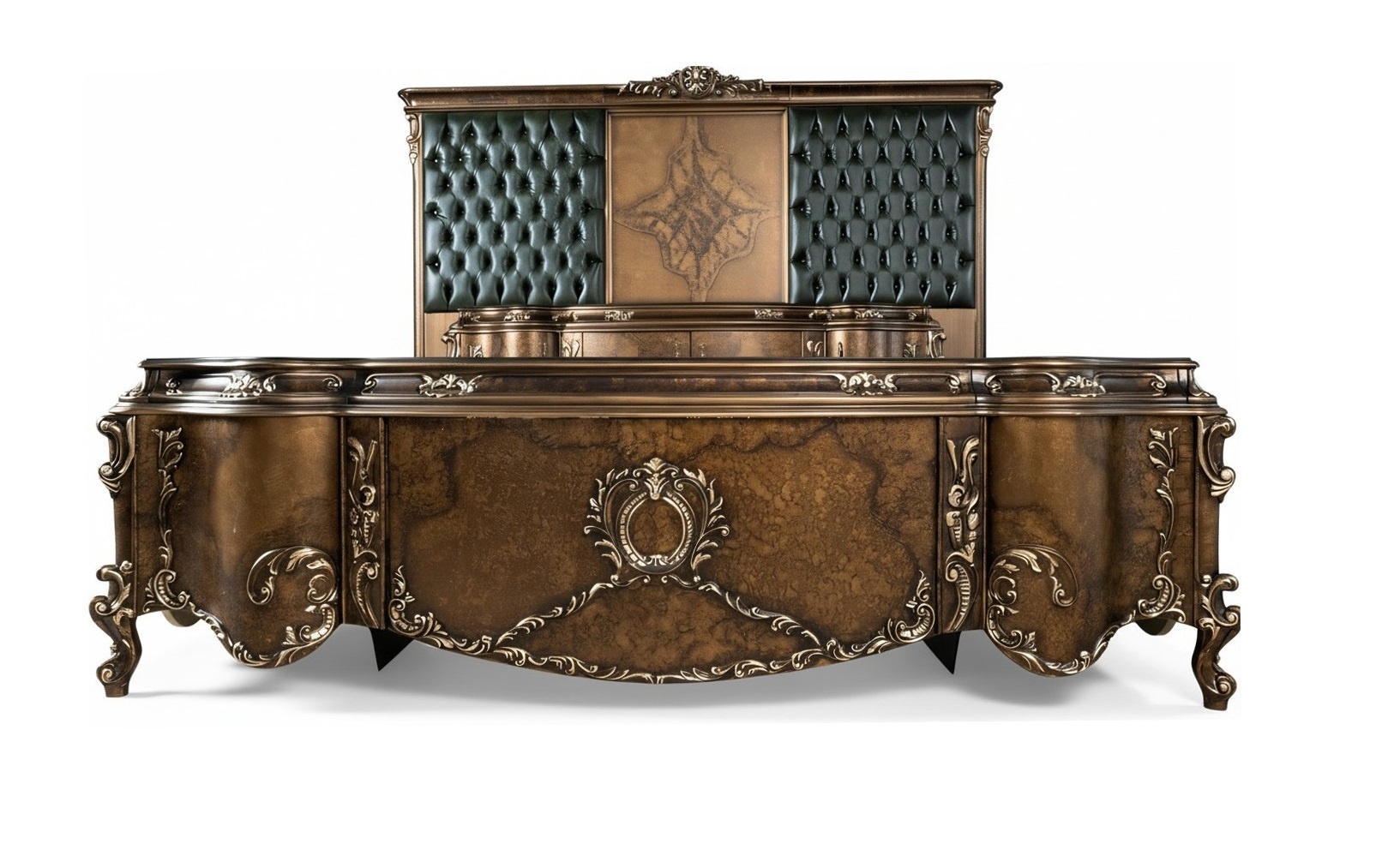 Brauner Holzschreibtisch im eleganten Design für Home Office
