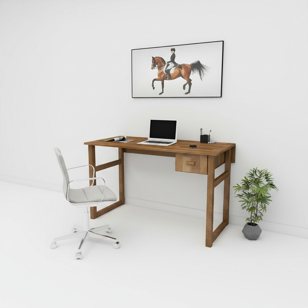 Brauner Schreibtisch Luxuriöser Laptoptisch Stilvolle Arbeitszimmer Möbel