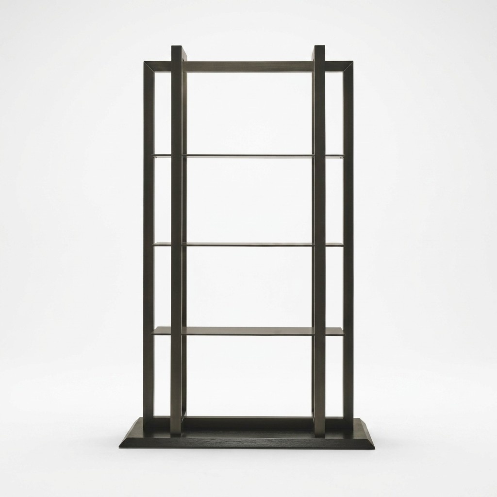 Braunes Holzregal im eleganten Design