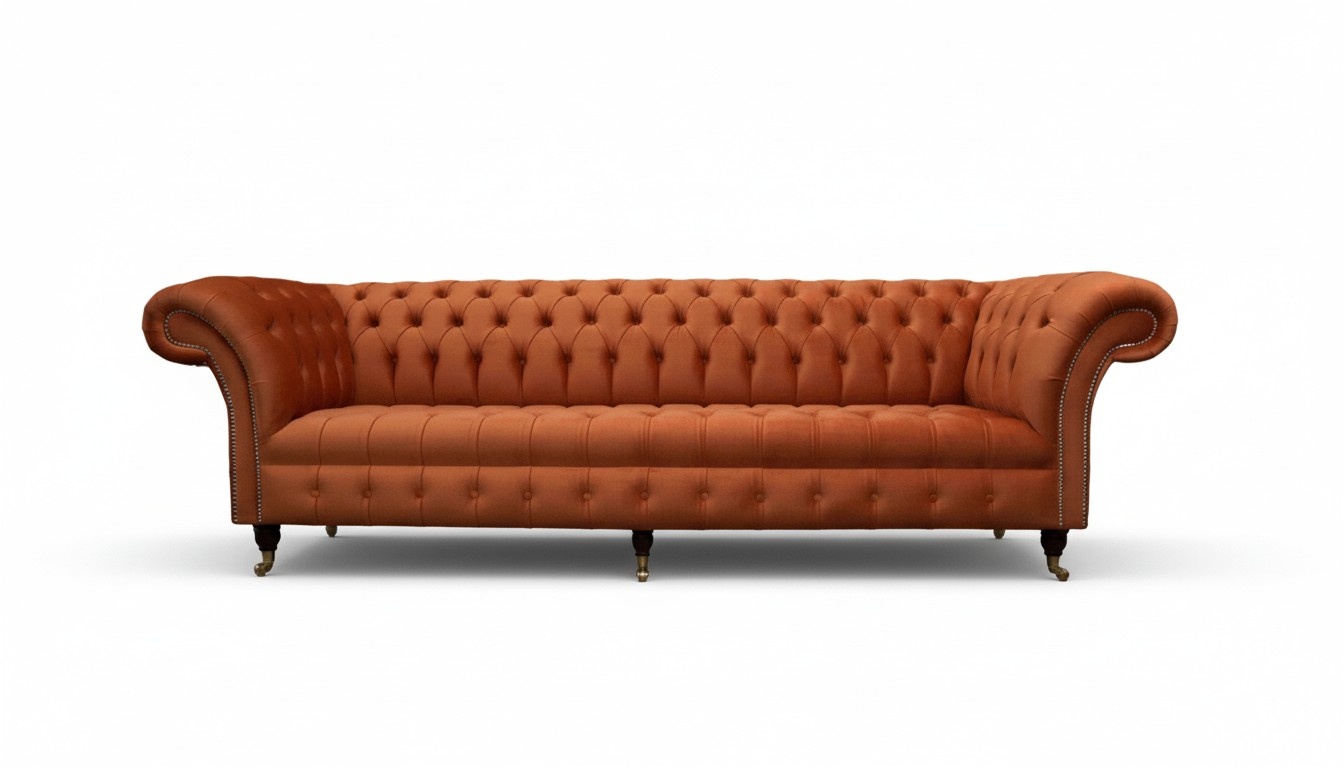 Britische Chesterfield Polster Luxus Sofa Design Couch Klassische Sofa 4 Sitzer