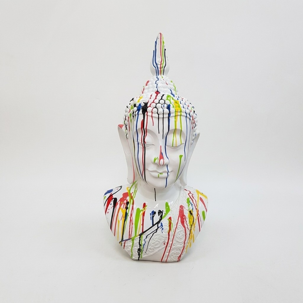 Buddha Malaysia Modern Skulptur Kunststoff Dekorative Figur Garten 117cm