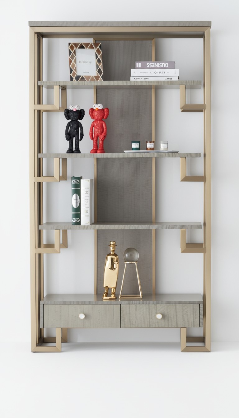 Bücherregal Edelstahl Regal Bücher Wand Schränke Büro Regale Luxus