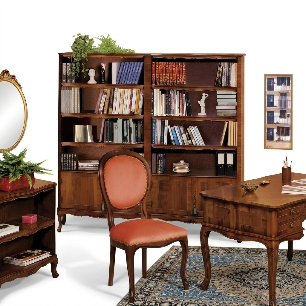 Bücherregal Holzregal Freistehendes Büroregal Elegantes braunes Bücherregal Neu