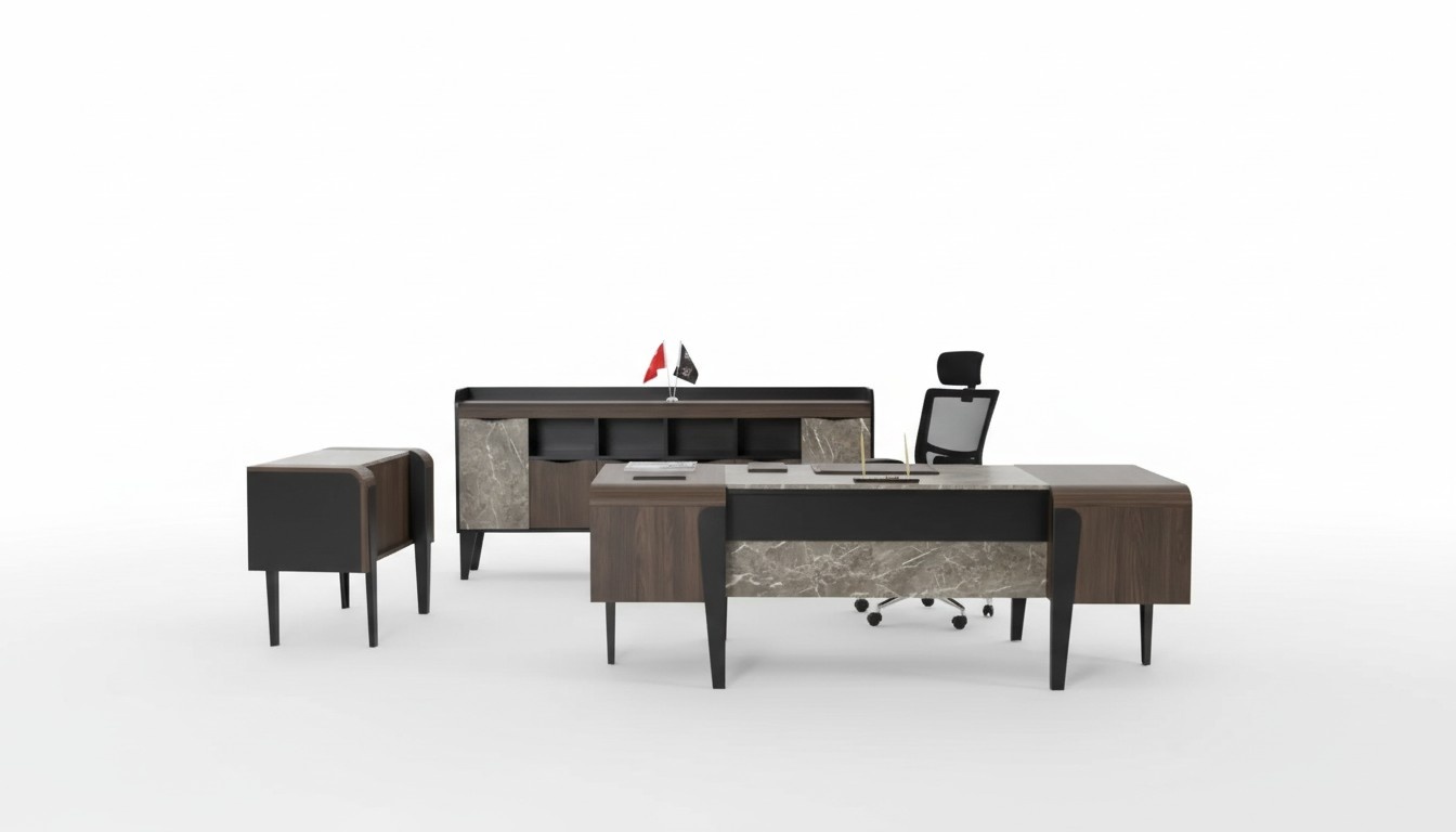 Bür Möbel Schreibtisch Tisch Marmor Imitation Tische Büro Einrichtung