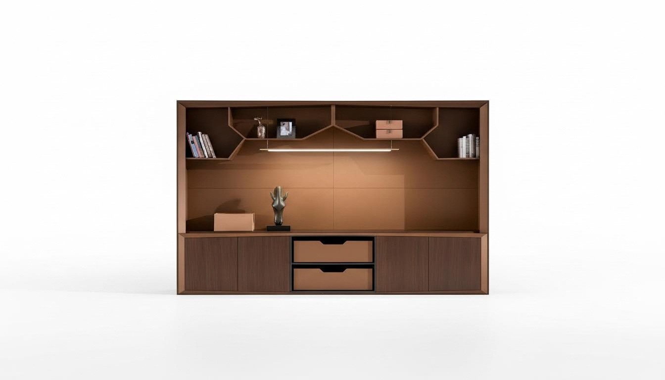 Büro Akten Regal Schrank Holz Regale Schränke Office Wohnzimmer