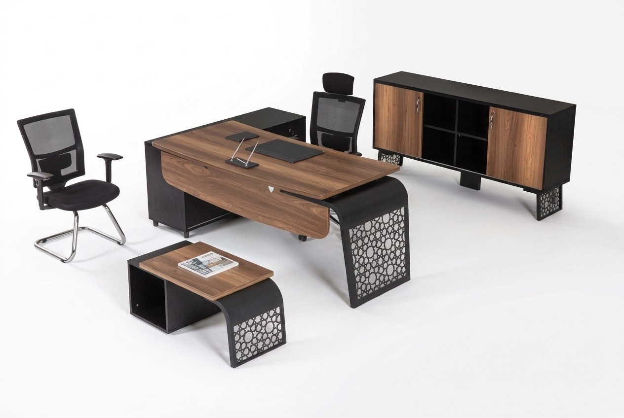 Büro Eckschreibtisch Tische Chefmöbel Designer Büroeinrichtung Tisch