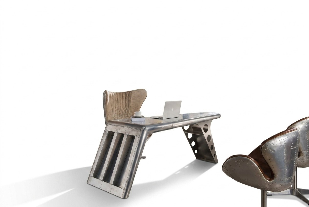 Büroeinrichtung Arbeitszimmer Büro Möbel Tisch Schrank Sessel 8tlg Set