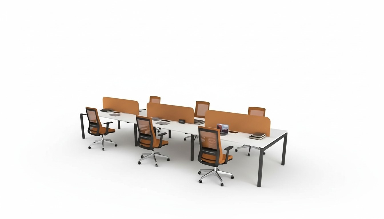 Büromöbel Arbeitstisch für 6 Personen Arbeitszimmer Möbel Holzmöbel