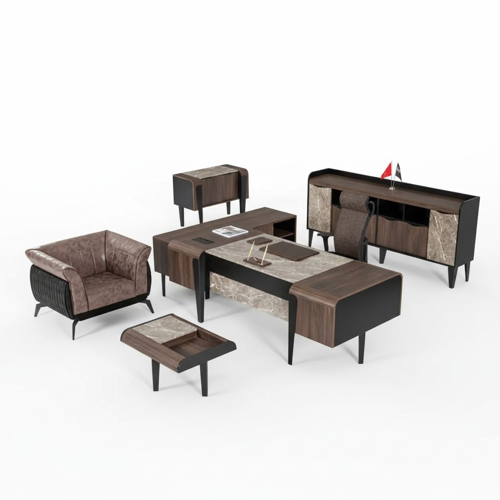 Büromöbel Luxus Schreibtisch Aktenschrank Büroschrank Neu Modernes Set