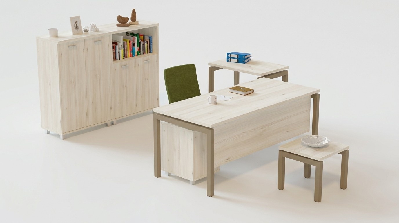 Büromöbel Schreibtisch Kommode Konsolentisch Couchtisch 2x Aktenschrank